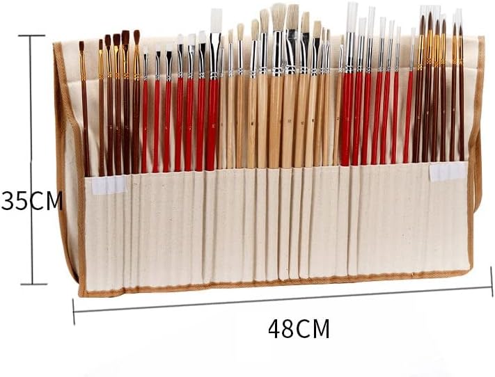 SDGH 38 парче четка поставена платно торба долга дрвена рачка со акварел масло за сликање на сликарство