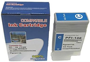 Ividive Colors PFI-106 Компатибилна замена за касети со мастило за Canon PFI-105C, PFI-106C за IPF6300, IPF6300S, IPF6350, IPF6400, IPF6400S,
