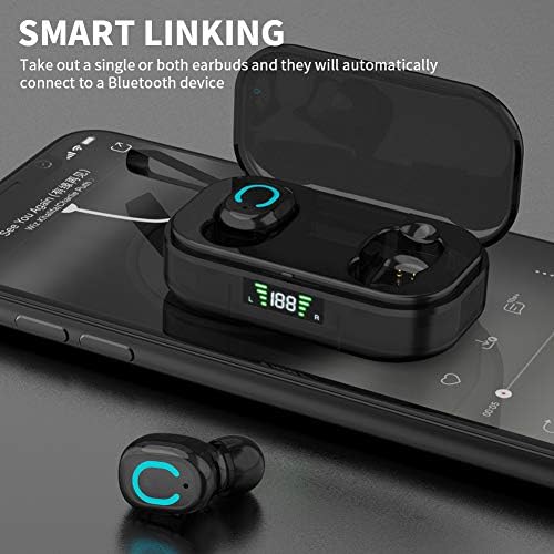 Elrigs Bluetooth 5.0 Вистински Безжични Слушалки Со Куќиште За Полнење за iPhone Android, 28h Playtime, IPX5 Водоотпорен, TWS Стерео