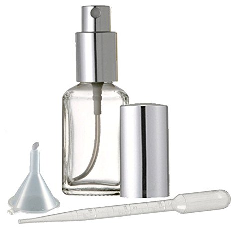 Гранд парфеми парфем/колонска вода Атомизатор квадратно стакло шише Сребрена распрскувач 1/2 мл 15мл .5 мл шише со парфем за полнење на