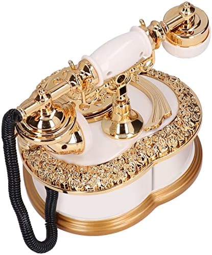 Yuehuam Ретро телефонска музичка кутија, креативен облик на срце Телефонски модел музичка кутија накит случај Декоративни телефонски украси