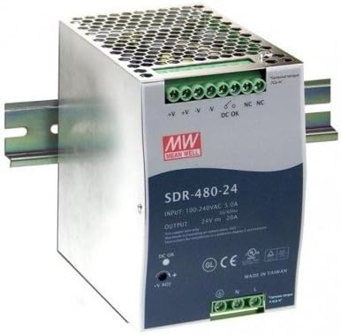 Снабдување со електрична енергија SDR -480-24 - 480W 24V 20A - тенок висок ефикасност.