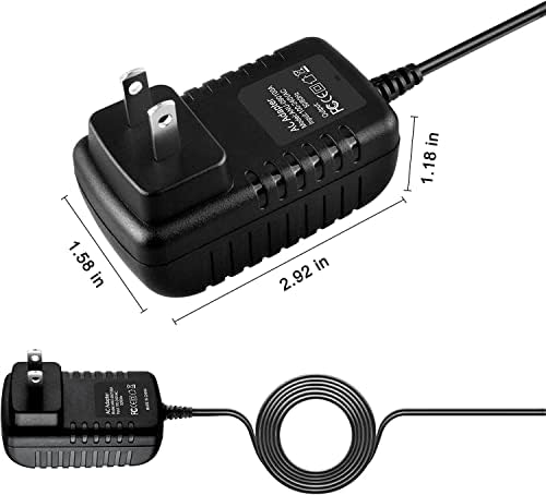 Guy-Tech 9V AC DC адаптер компатибилен со DIMO Industrial Rhino Pro 3000 Pro3000 5000 Pro5000 15604 Rhinopro 1000 1000 Plus Plus Printer DVE DSA-20PFE-12 FUS 090200 DSA-20PFE-12FES 090200 9VDC моќност