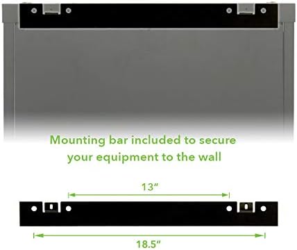NavePoint 6U Ѕид Монтирање 19 Инчен Сервер 600mm Кабинетот Решетката Куќиште Стакло Заклучување Врата W/Полица