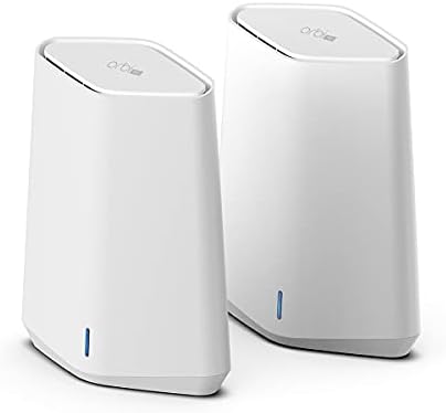 Netgear Orbi Pro WiFi 6 Mini Mesh System | Рутер со 1 сателитски проширувач за бизнис или дом | VLAN, QoS | Покриеност до 4.000