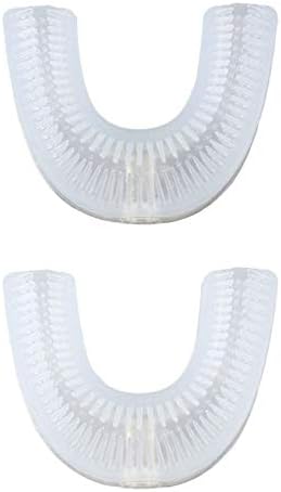 Ljyzoid 2pc u во облик на деца за замена на четки за заби, компатибилни со деца од типот U-тип автоматска електрична четка за заби, силиконска ултразвучна глава за замена н