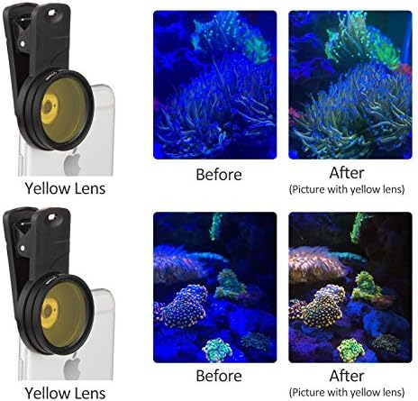 Labedit Reef Coral Lens Комплети за телефонски комплети 5 леќи 1 клипови за леќи за прашина 2