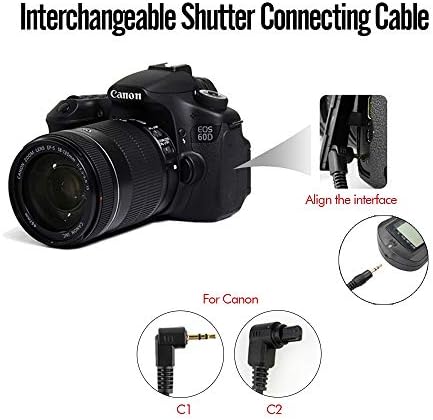 Контролер на далечински управувач на дигитални фотоапарати со фотолекс канонски интервал за контрола на ламби за контрола на ламби 2,4G безжичен за Canon EOS Rebel T6 T7 80D 70D