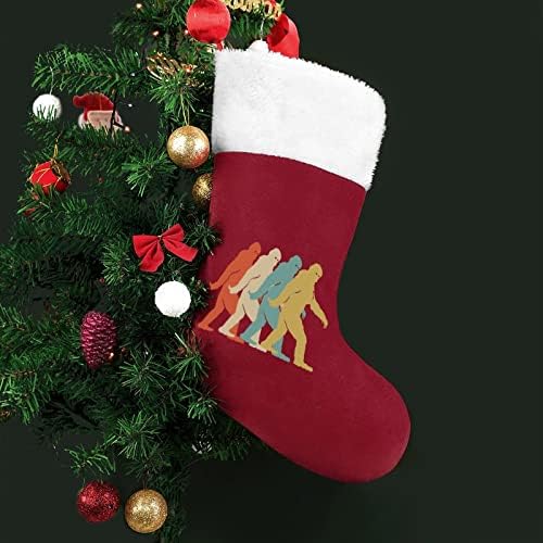 Силуета на Bigfoot Retro персонализирана Божиќна порибување дома Божиќно дрво камин виси украси