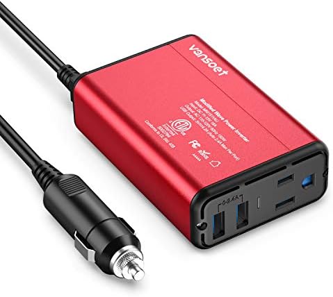 Vansoet 150w Автомобил Моќ Инвертер DC 12V ДО 110v AC Автомобил Инвертер со 4.2 Двојна USB Автомобил Адаптер