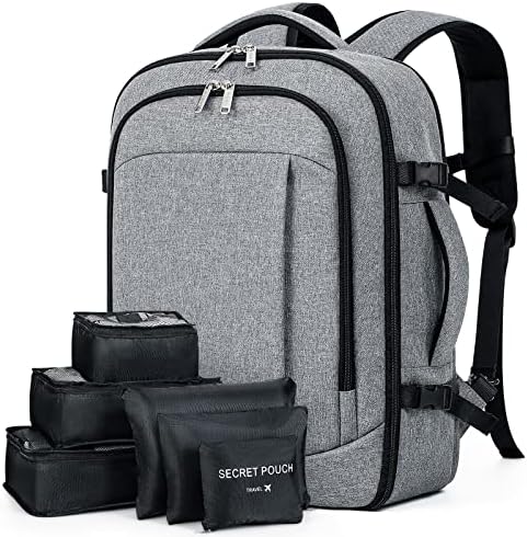 Патнички ранец на Лекеинчи, 40L лет одобрено носење на ранец за мажи и жени, може да се прошири голем багаж ранец отпорен на вода,