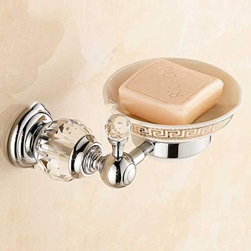 Евра стил Кристален месинг сапун за сапун Керамика сапун за сапун за бања Дома декорација додатоци за бања хром