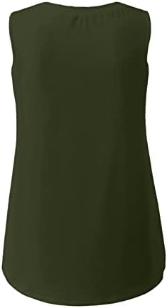 Women'sенски врвен елек без ракави V вратот на вратот Обичен тренинг врвови печатени блузи атлетски лабави маички блузи резервоари