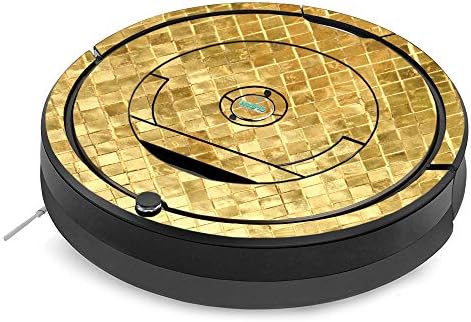 Кожа компатибилна со iRobot Roomba 890 Минимална Покриеност Вакуум-Златни Плочки | Заштитни, Издржливи И Уникатни Обвивки Од Винил