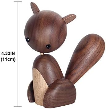 Замтак 1 парчиња Нордиска Данска Вуд верверица производи Производи од орев Дома Декор Мали животински украси Голема опашка од дрво Врчни занаети за занаети