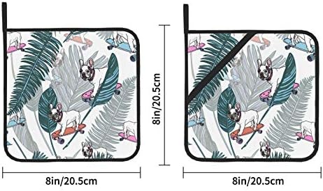 Интересно спортско скејтбординг квадратни тенџери за тенџере, кои се отпорни на топлина, кујнски сет 2 парчиња топлинска мат 8 × 8 инчи