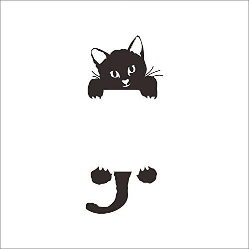Итбај - Мала Црна Мачка Ѕид Налепници Светлината Прекинувач Декор Налепници Уметност Мурал Бебе Расадник Соба Украси
