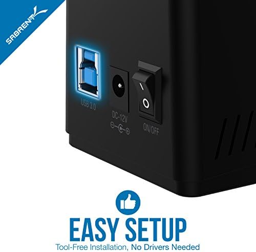 SABRENT USB 3.0 До SATA Надворешен Хард Диск Докинг Станица за 2.5 или 3.5 ' HDD ,SSD [Поддршка UASP]