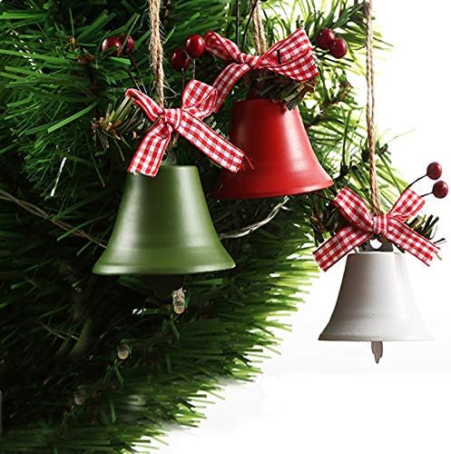 Aseингл Sвончиња од Асеконк, 3 пакувања за украси за украси за Божиќ со бери кариран лак, приврзоци за новогодишна елка од 2,16 инчи за правење ветерници