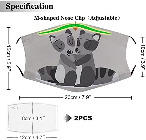 Моден безбедносна облека за Повеќекратна Употреба маски За перење Прашина Навлаки За Уста Печатење Симпатична Двојка Цртан Филм Лисица За Здравје Штитови За Уста