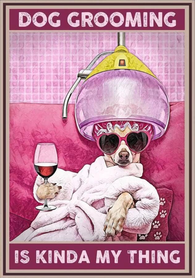 Дојркање на кучиња е kinda my thing знак метал калај знаци, гроздобер уметнички постер плакета дома бар wallид украс спална соба