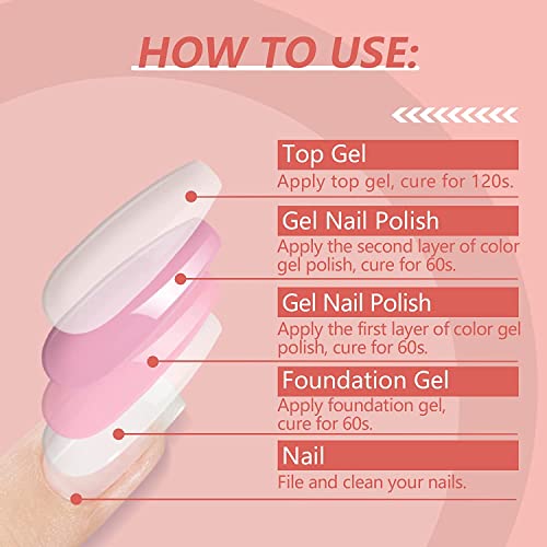 Saviland 4PCS Kolinsky Acrylic Nail Chrush Set и 42PCS пролетен летен гел за нокти Полски комплет за акрилни нокти за нокти Арт DIY подарок за жени
