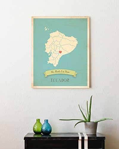 Децата инспирираат дизајн wallидна мапа, моите корени Еквадор персонализирана wallидна мапа 11x14, детска мапа на еквадор wallидна уметност,