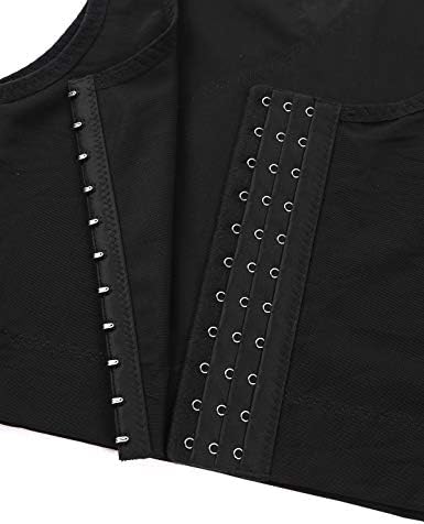 FeeShow Mens Mens Disherable Shapewear Gynecomastia Компресија кошули се кријат човечки мобиња на градите врзивно средство за градење
